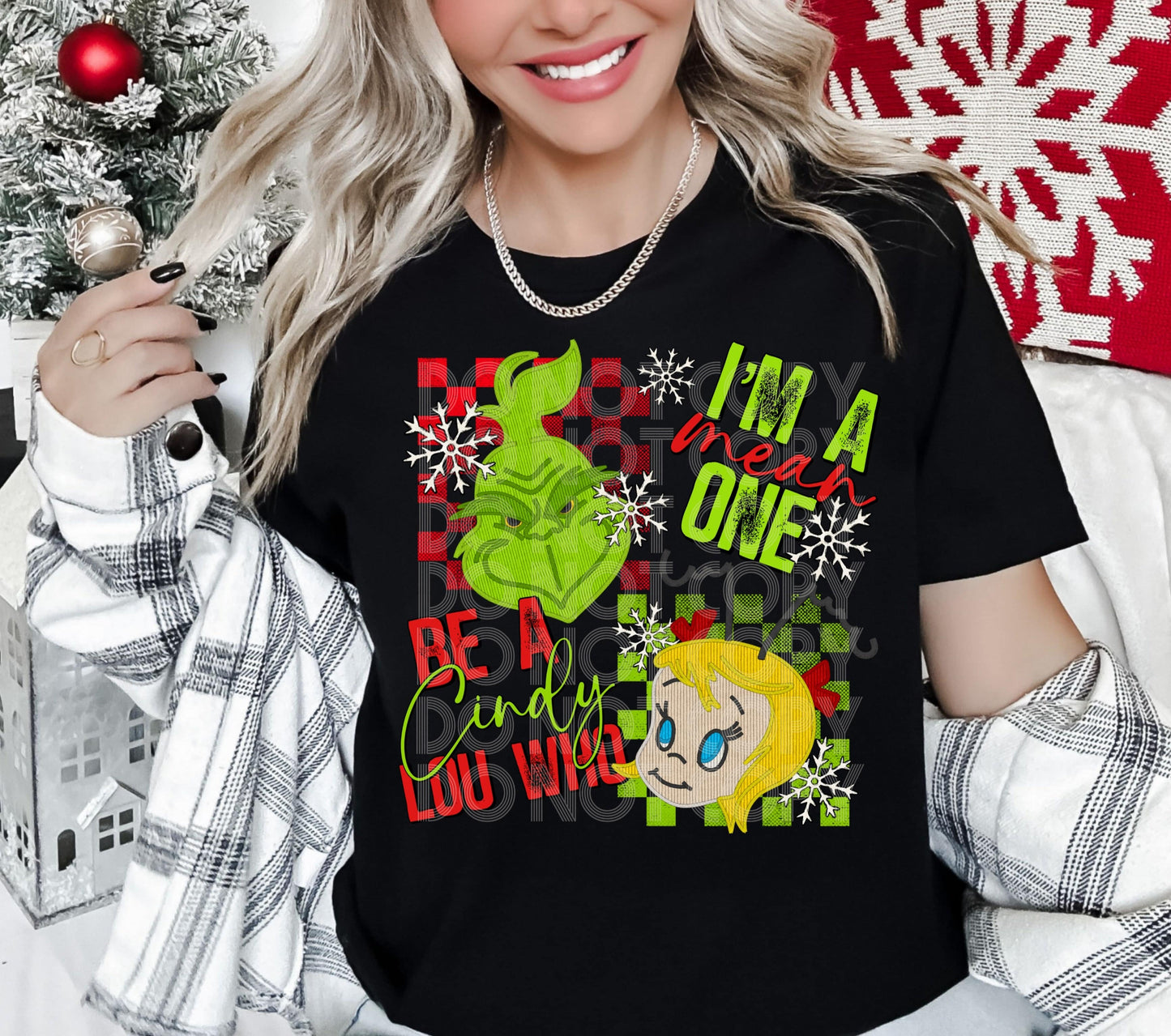 The Grinch And Cindy Lou Who #3873 - Ready to Press DTF Transfer Full Color