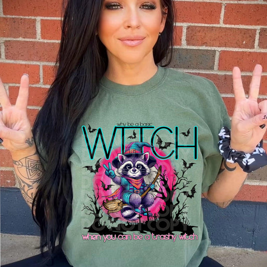 Trashy Witch #3686 - Ready to Press DTF Transfer Full Color