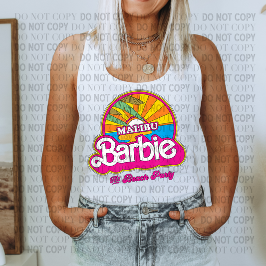 Malibu Barbie - Ready to Press DTF Transfer Full Color