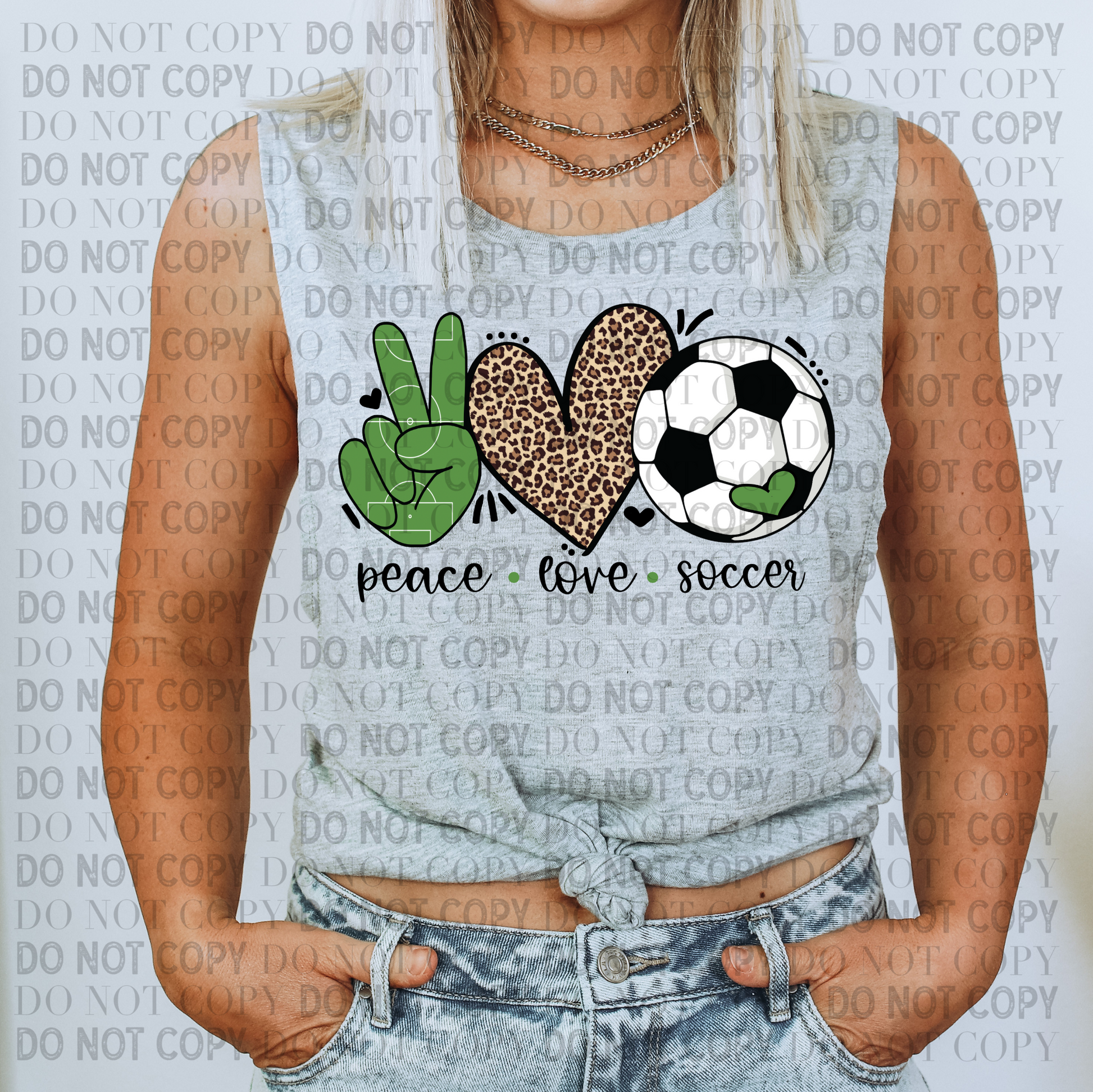 Peace Love Soccer-Ready to Press DTF Transfer Full Color - Pro Blanks