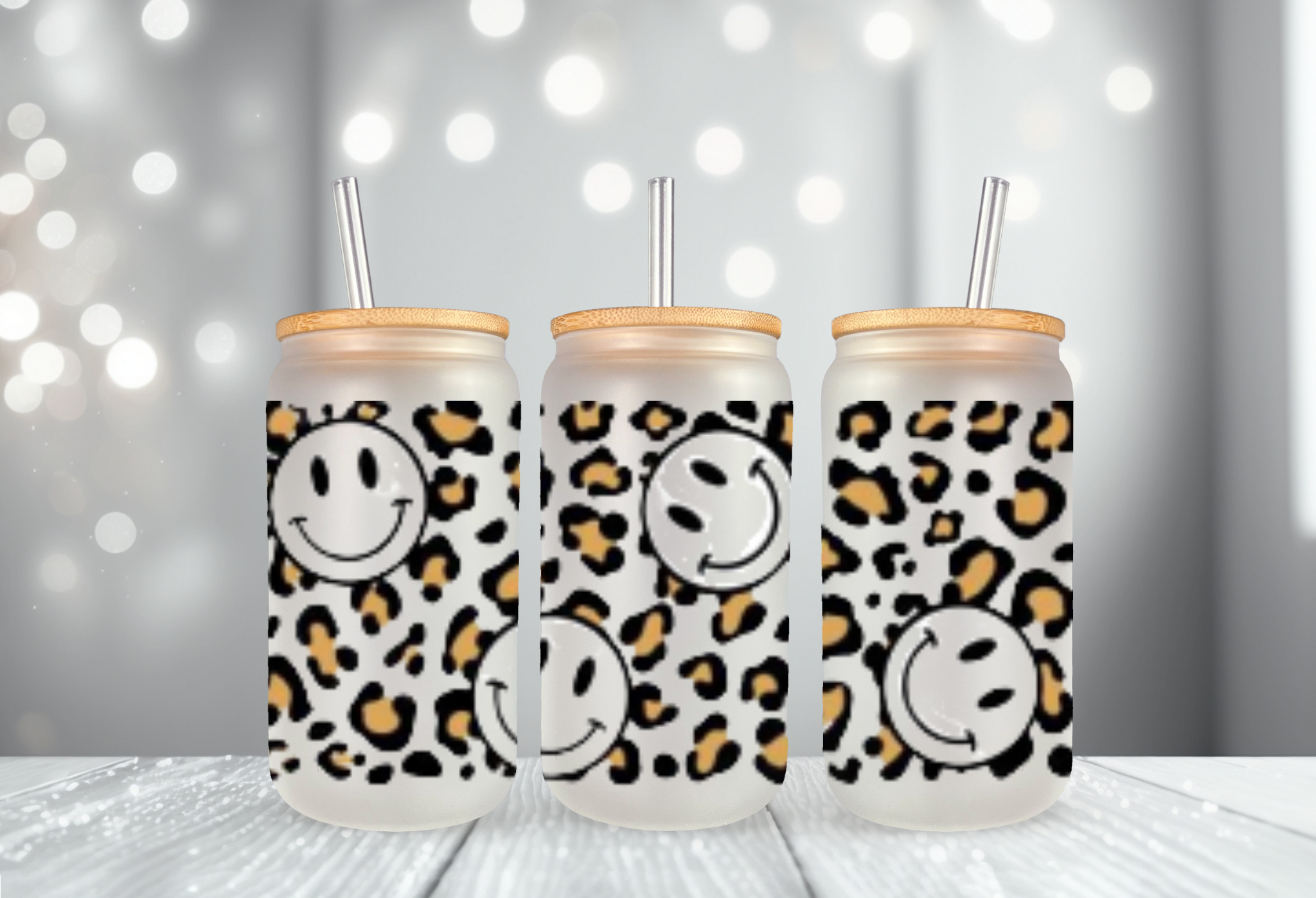  Uvdtf Cup Wraps Stickers，9sheets Leopard Theme for Uv